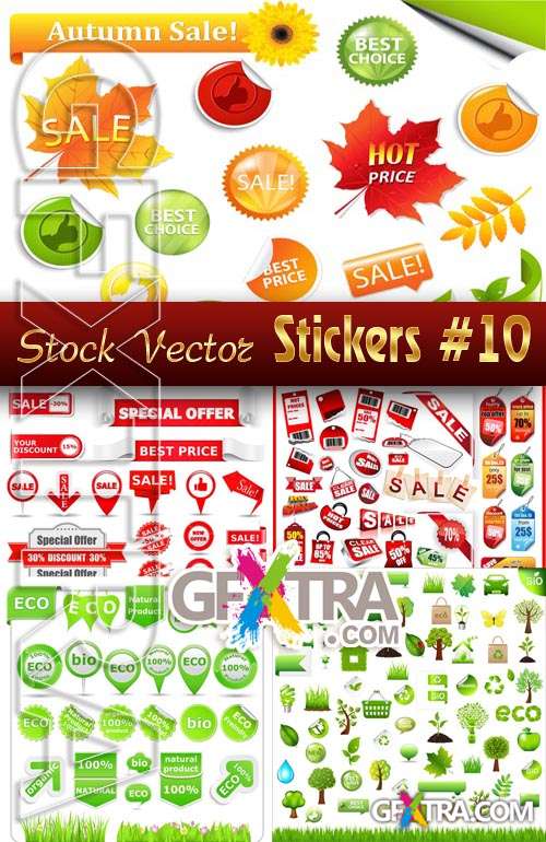 Stickers. SALE #10 - Stock Vector