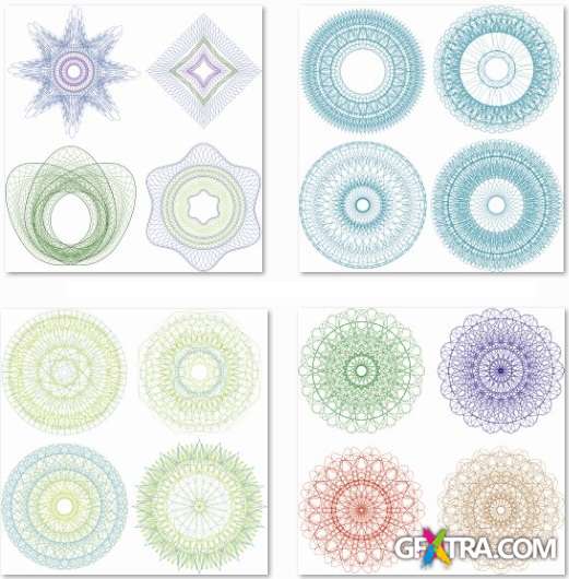 Guilloche - 25 EPS Vector Stock