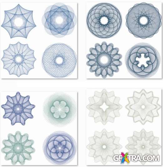 Guilloche - 25 EPS Vector Stock