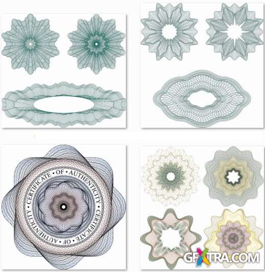 Guilloche - 25 EPS Vector Stock