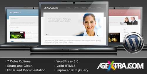 ThemeForest - Advanix - Corporate Business WordPress Theme - RIP (Red)