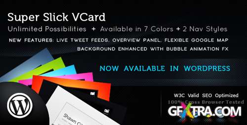 ThemeForest - Super Slick Vcard v1.0.3 - 7 Skins - Now in Wordpress (Reupload)