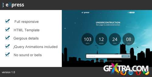 ThemeForest - eXpress - Responsive Coming Soon Template - RIP