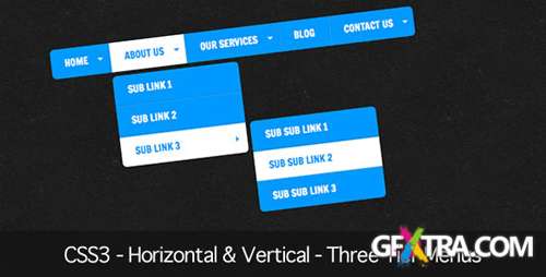 CodeCanyon - CSS3 - Horizontal & Vertical - Three Tier Menus