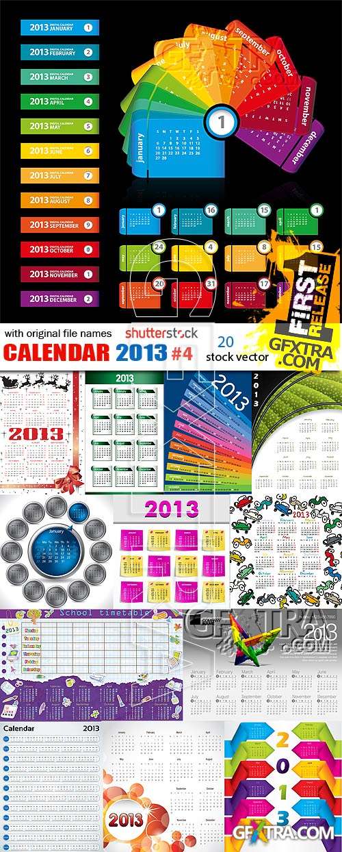 SS Calendar 2013 #4 - stock vector