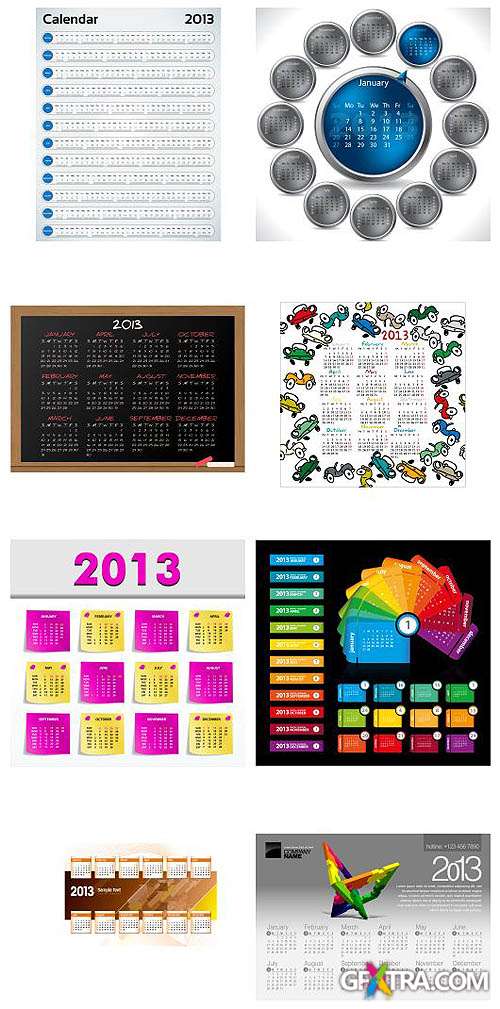 SS Calendar 2013 #4 - stock vector