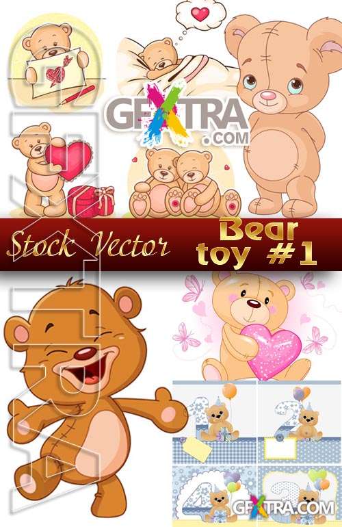 Toys. Bears #1 - Stock Vector