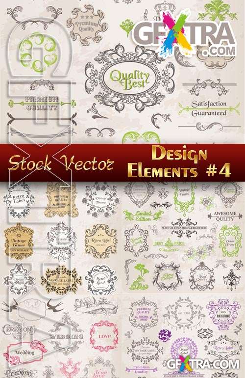 Design elements #4 - Stock Vector