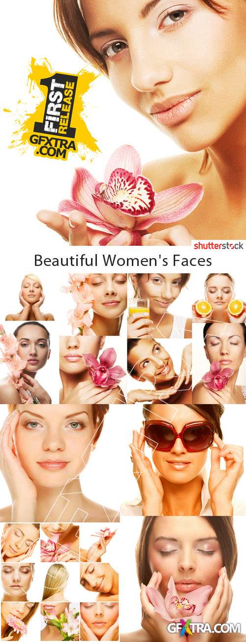 Beautiful Women's Faces - 25 HQ JPEG Stock Photo