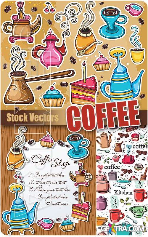 Coffee hand draw - Stock Vectors