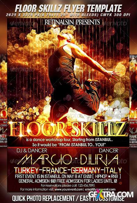 GraphicRiver Floor Skillz Dance Flyer