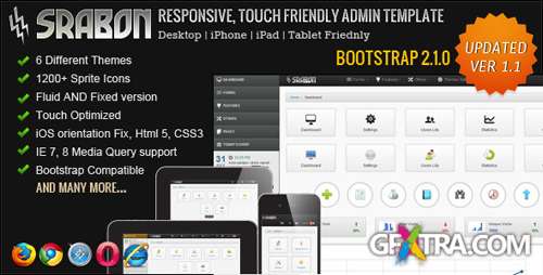 ThemeForest - Srabon v1.1 - Responsive, Touch Friendly Admin Template