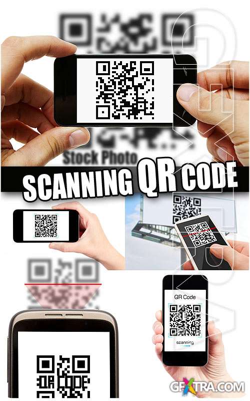 Scanning QR code - UHQ Stock Photo