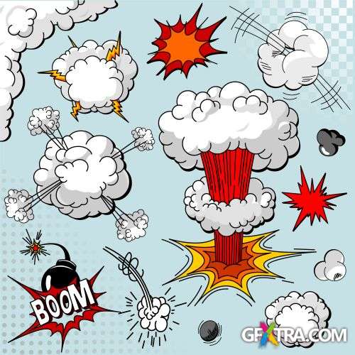 Cartoon Explosions - Shutterstock 50xEPS