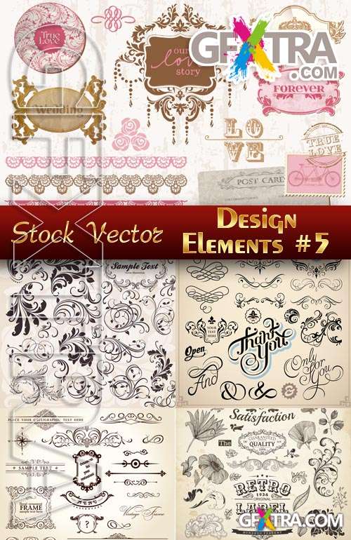 Design elements #5 - Stock Vector