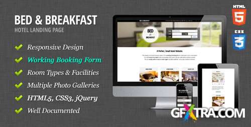 ThemeForest - Bed & Breakfast - Hotel Landing Page