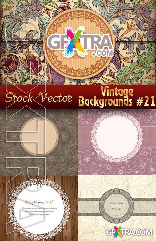 Vintage backgrounds #21 - Stock Vector