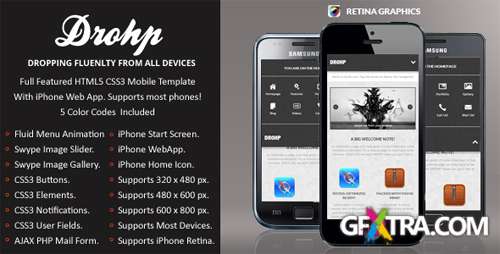 ThemeForest - Drohp Mobile Retina | HTML5 & CSS3 And iWebApp