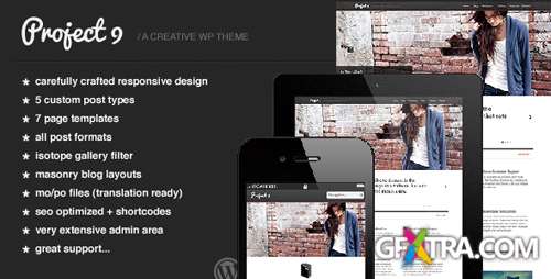 ThemeForest - Project 9 v3.23 - Creative WordPress Theme