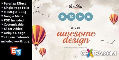 ThemeForest - The Sky - Unique One Page Folio