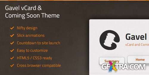 ThemeForest - Gavel vCard & Coming Soon Theme