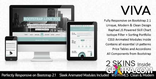 ThemeForest - Viva - HTML5 Responsive Unique Theme on Bootstrap