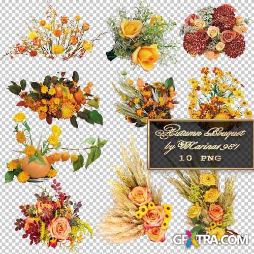 PNG graphics on a transparent background - Autumn Bouquet