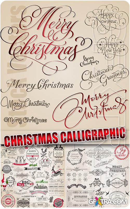 Christmas Calligraphic - Stock Vectors