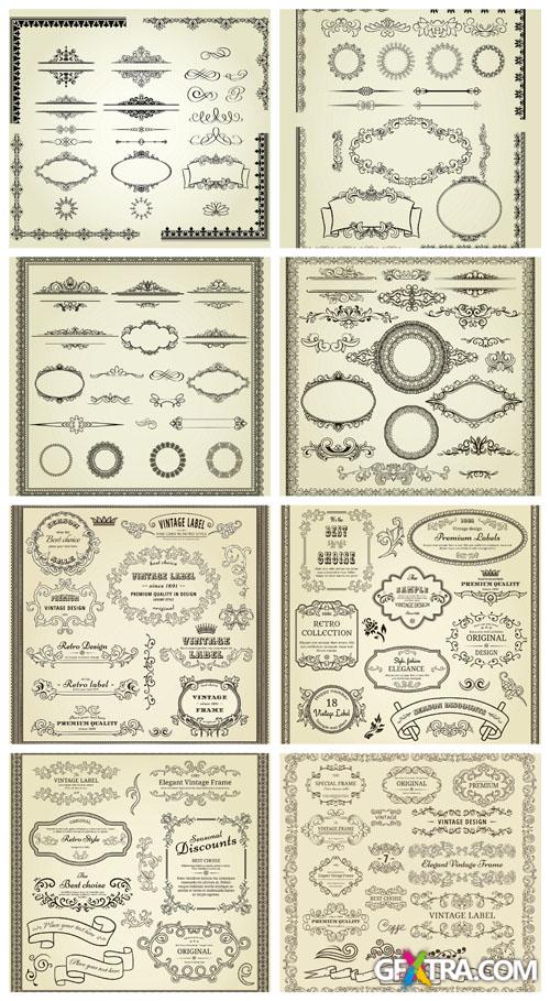 Vintage set of calligraphic elements vector For Creative New Design2013