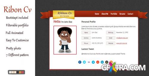 ThemeForest - Ribon Vcard Responsive Template