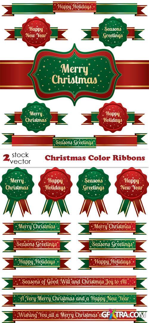 Christmas Color Ribbons 2xAI