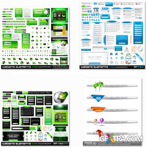 Website Design Elements #3 - 25 EPS Vector Stock