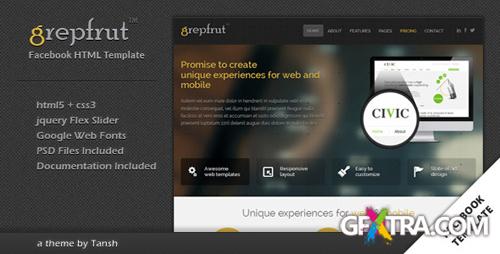 ThemeForest - Grepfrut Business Facebook Template