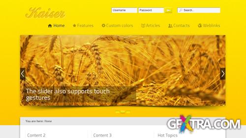 Kaiser - Responsive Custom Color Joomla 2.5 Template