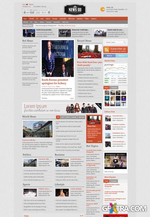 JoomShaper - Shaper News - III v1.1.0 - Premium Newspaper Joomla 2.5 Template