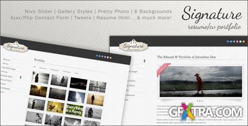 ThemeForest - Signature - Resume / CV Portfolio Html Template (Reupload)