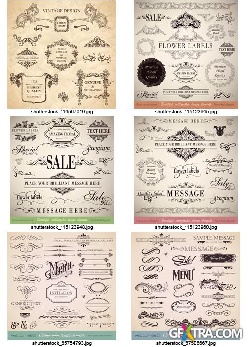 Amazing SS - Floral Ornaments & Vintage Labels 7, 25xEPS