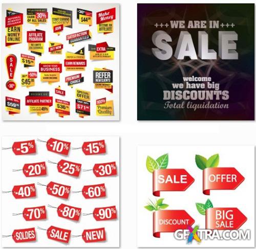 Sales and Discounts - 25 EPS Vector Stock