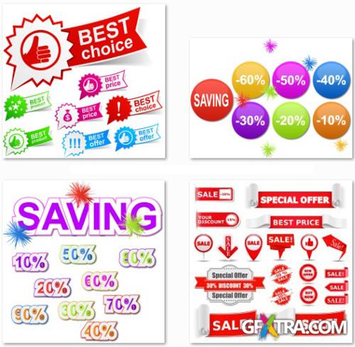 Sales and Discounts - 25 EPS Vector Stock