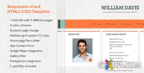 ThemeForest - William Davis vCard - Responsive HTML5 Template