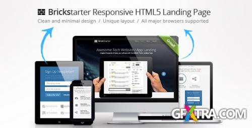 ThemeForest - Brickstarter - Responsive HTML5 Tech Landing Page
