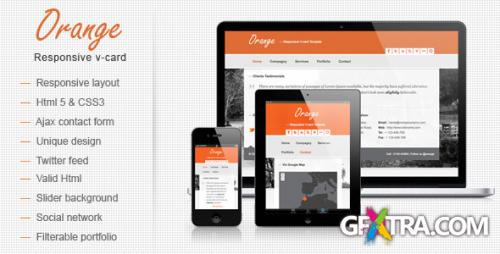 ThemeForest - Orange - Responsive V-card Template