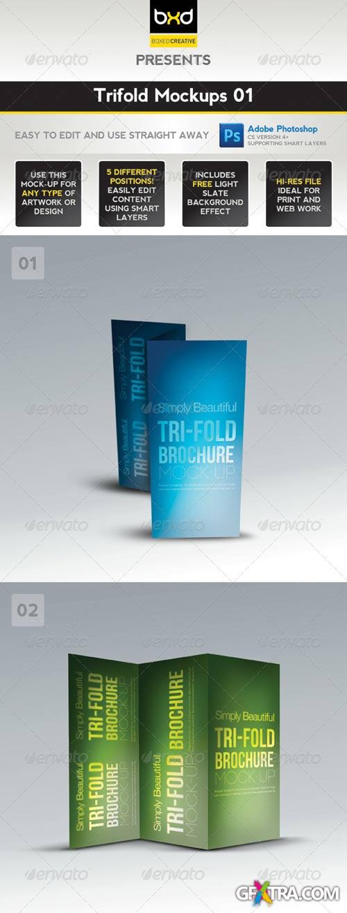 GraphicRiver - Trifold Brochure Mock-ups 01