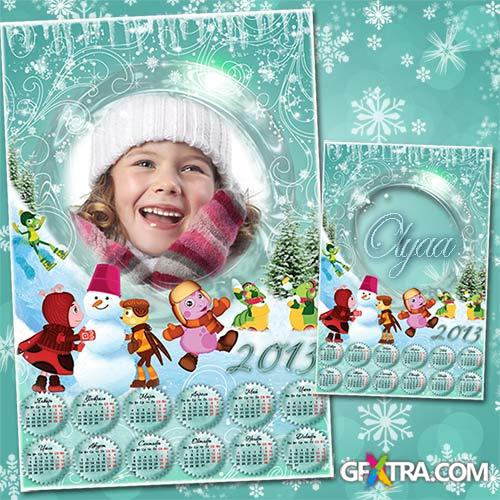 Winter children's calendar 2013 - Games on snow with Luntik