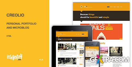 ThemeForest - Creolio v1.3 - Personal portfolio and microblog HTML - FULL