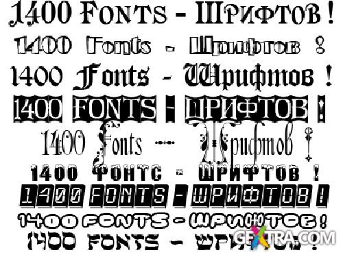 1400 Russian Cyrillic fonts