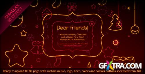 ActiveDen - Neon Christmas XML Card With 3D Parallax Effect