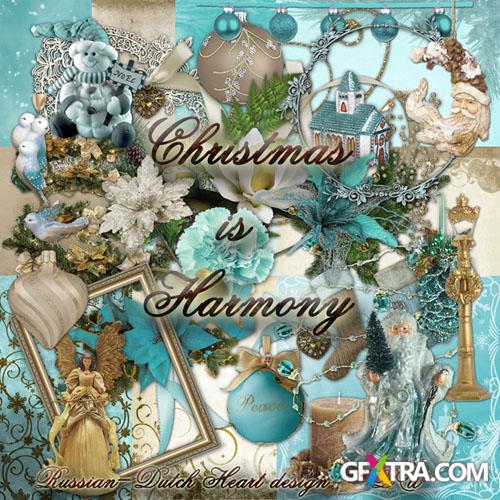 Scrap - Blue Christmas Harmony with Clusters