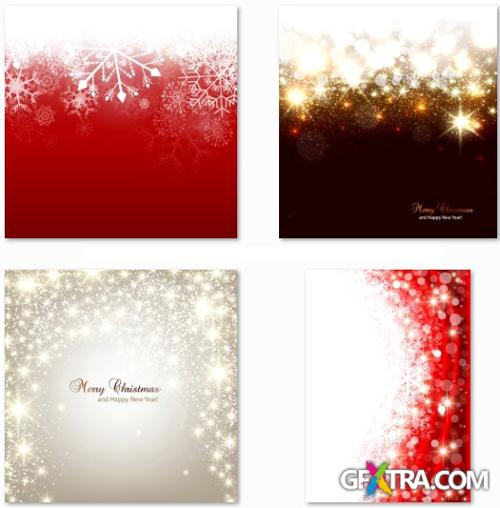 Winter and New Year's Backgrounds - Vector Collection