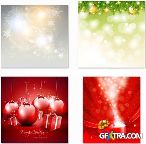 Winter and New Year's Backgrounds - Vector Collection